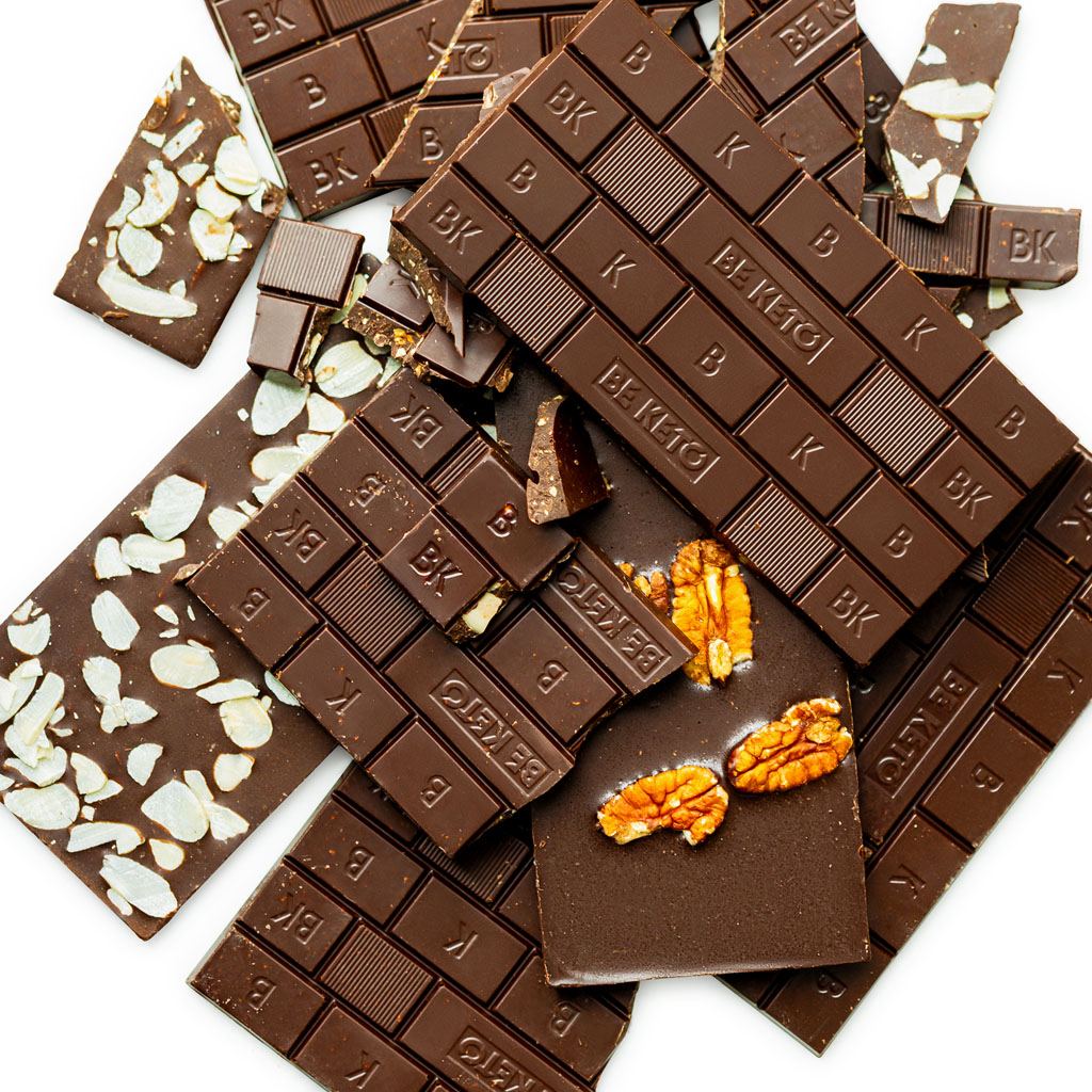 Chocolat Végétalien Keto + Huile MCT – Noisettes Caramélisées 80g – Image 5